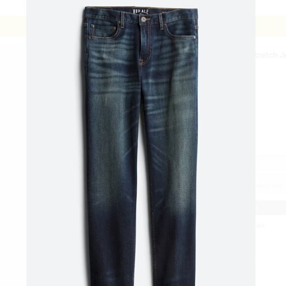 Alesbury - Red Ale - ‘Sawyer’ - Relaxed Fit Stretch Jeans 35x34 - Picture 2 of 11